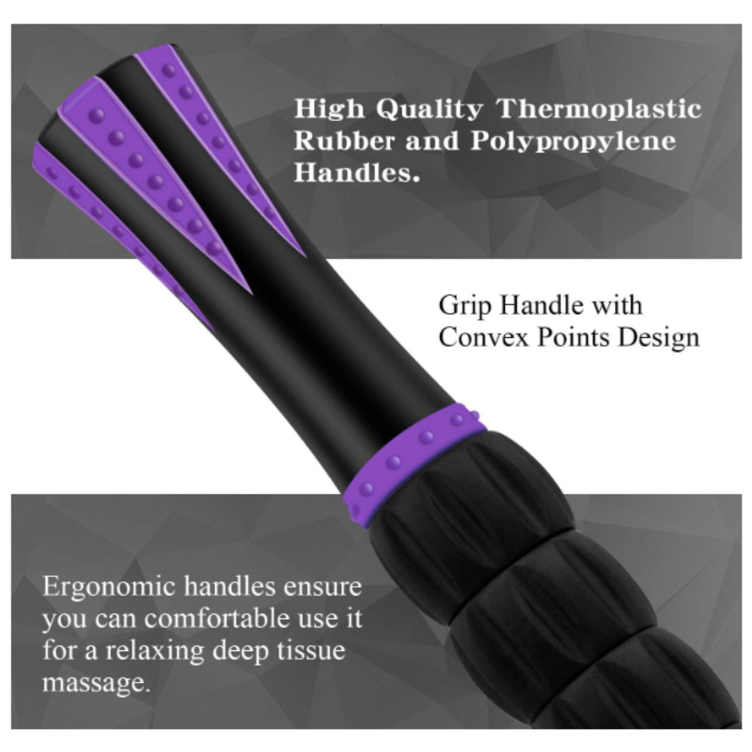 Rodillo muscular, ayuda a reducir el dolor muscular, calambres, masajeador muscular.