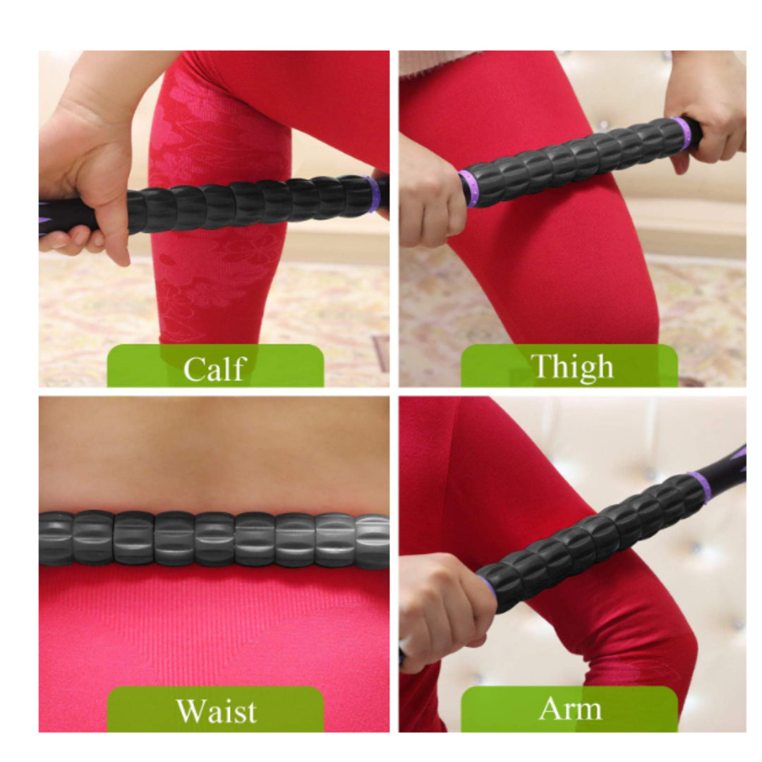 Rodillo muscular, ayuda a reducir el dolor muscular, calambres, masajeador muscular.