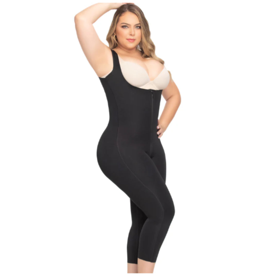 Up Lady 6251 Seamless Tummy Control Shapewear Bodysuit for Women Stage 1 Faja Knee Length
