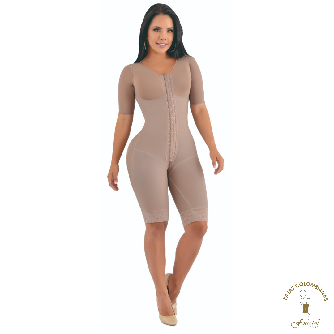 BBL Colombian Girdle Stage 2 and 3 high compression, Hourglass figure, Bra and sleeves. Special for after surgery. Above the knee