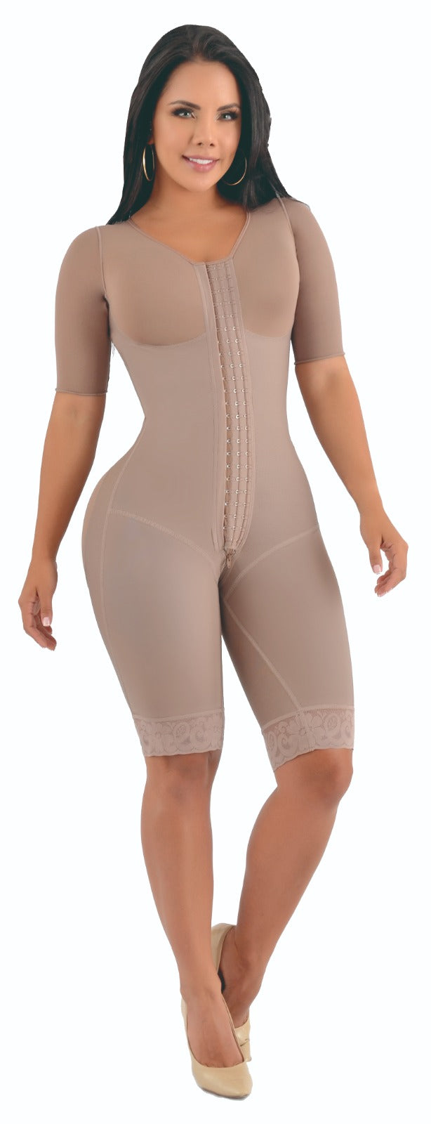 BBL Colombian Girdle Stage 2 and 3 high compression, Hourglass figure, Bra and sleeves. Special for after surgery. Above the knee